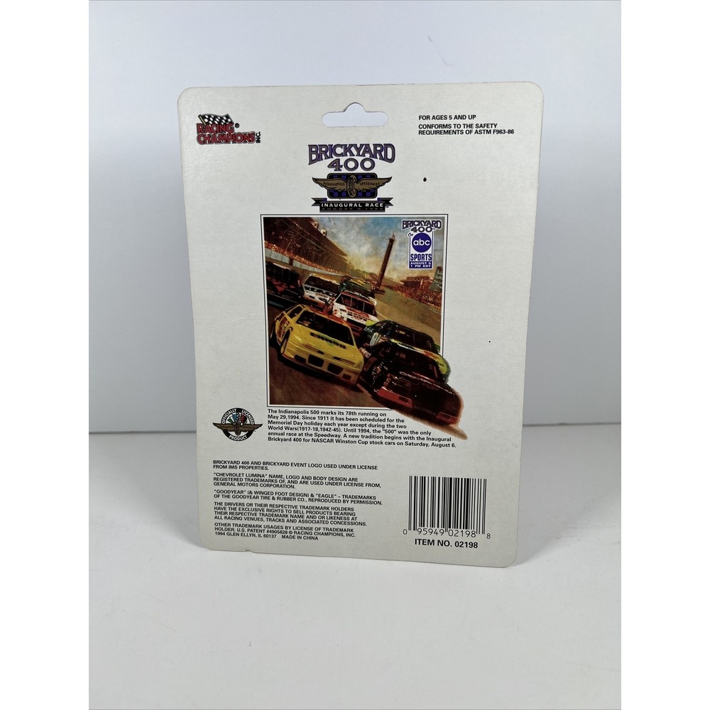 Sealed Rare Racing Champions Brickyard 400 Inaugural Race 1994 1:64 Die Cast (6) - Picture 5 of 6